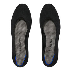 Rothy’s Women Black Square Toe Flats Comfort Size 8 Slip On